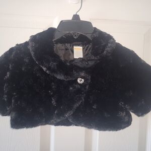 Gymboree Black Faux Fur Bolero Cape for Kids